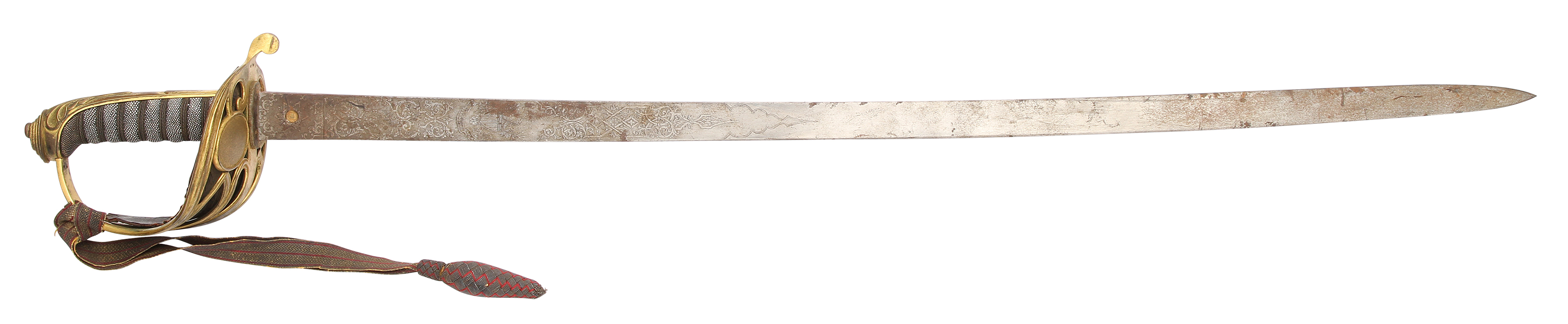 This sword is on display at the Massachusetts Historical Society.