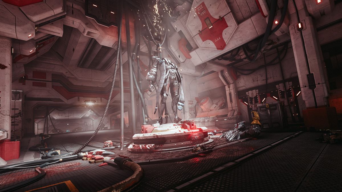 Captura de pantalla promocional del juego de ciencia ficción Warframe Jade Shadows: Constellations.