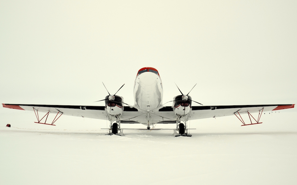 The aircraft that researchers flew over East Antarctica to map Totten Glacier.