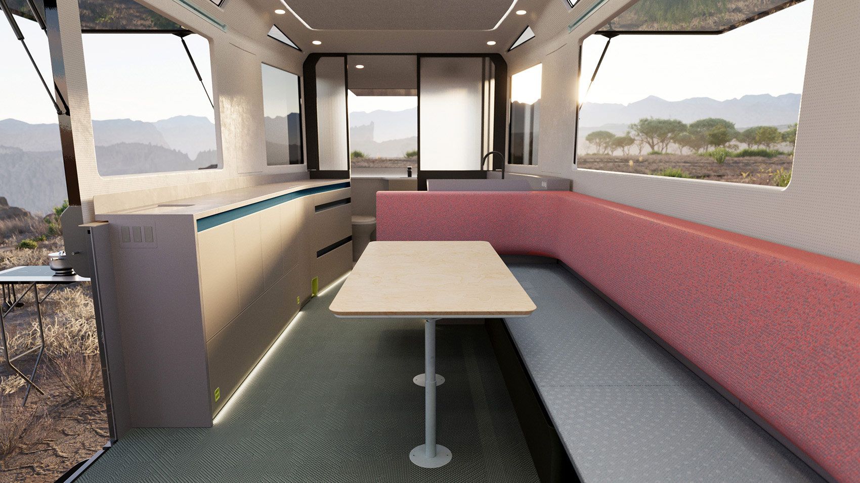 Lightship L1 is a futuristic, allelectric travel trailer Wallpaper