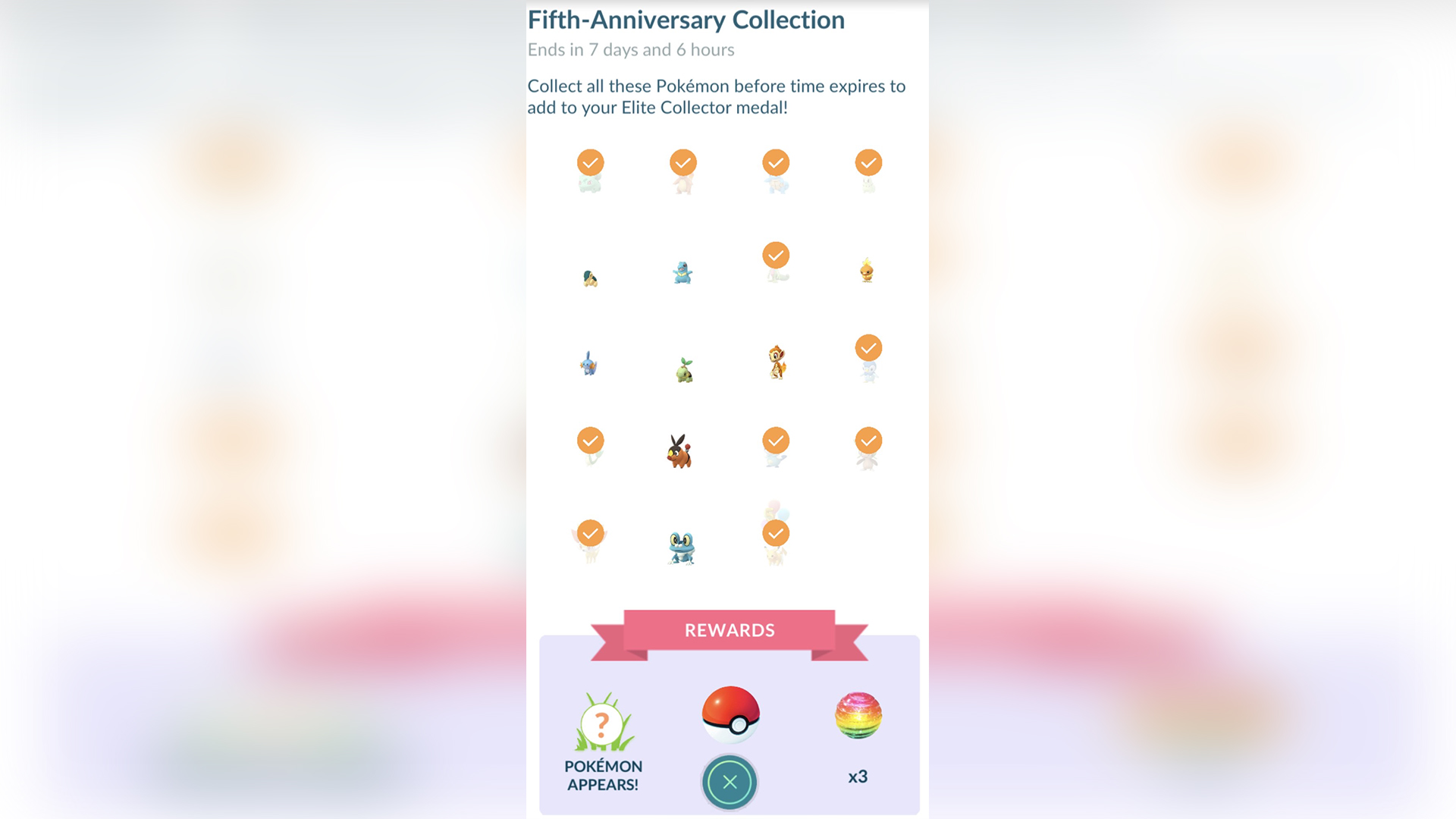 Pokemon Go fifth anniversary collection challenge field research and