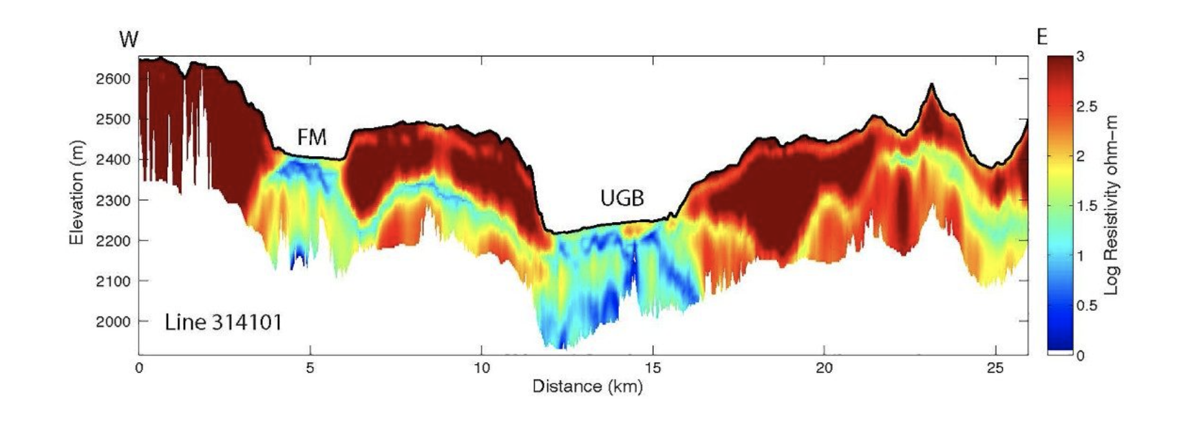 An example of one of the maps created using the SkyTEM magnet.