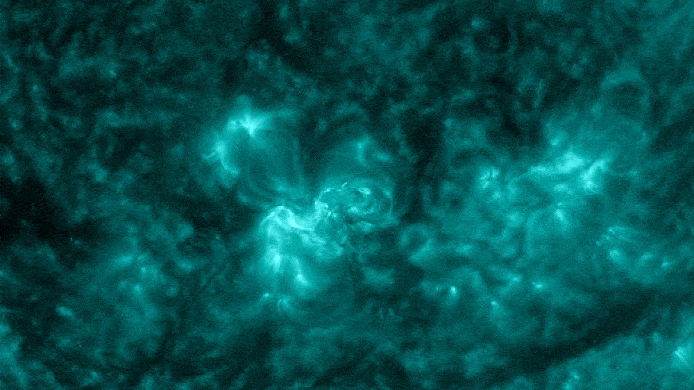A vide clip of a solar flare exploding on the sun&rsquo;s surface