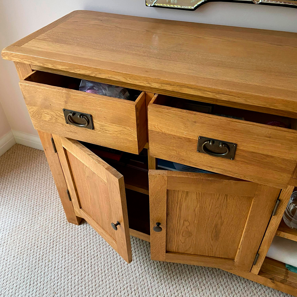 Homeowner's DIY painted oak furniture is an inspirational upcycling