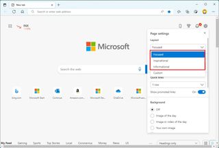 How to customize new tab page on the new Microsoft Edge | Windows 