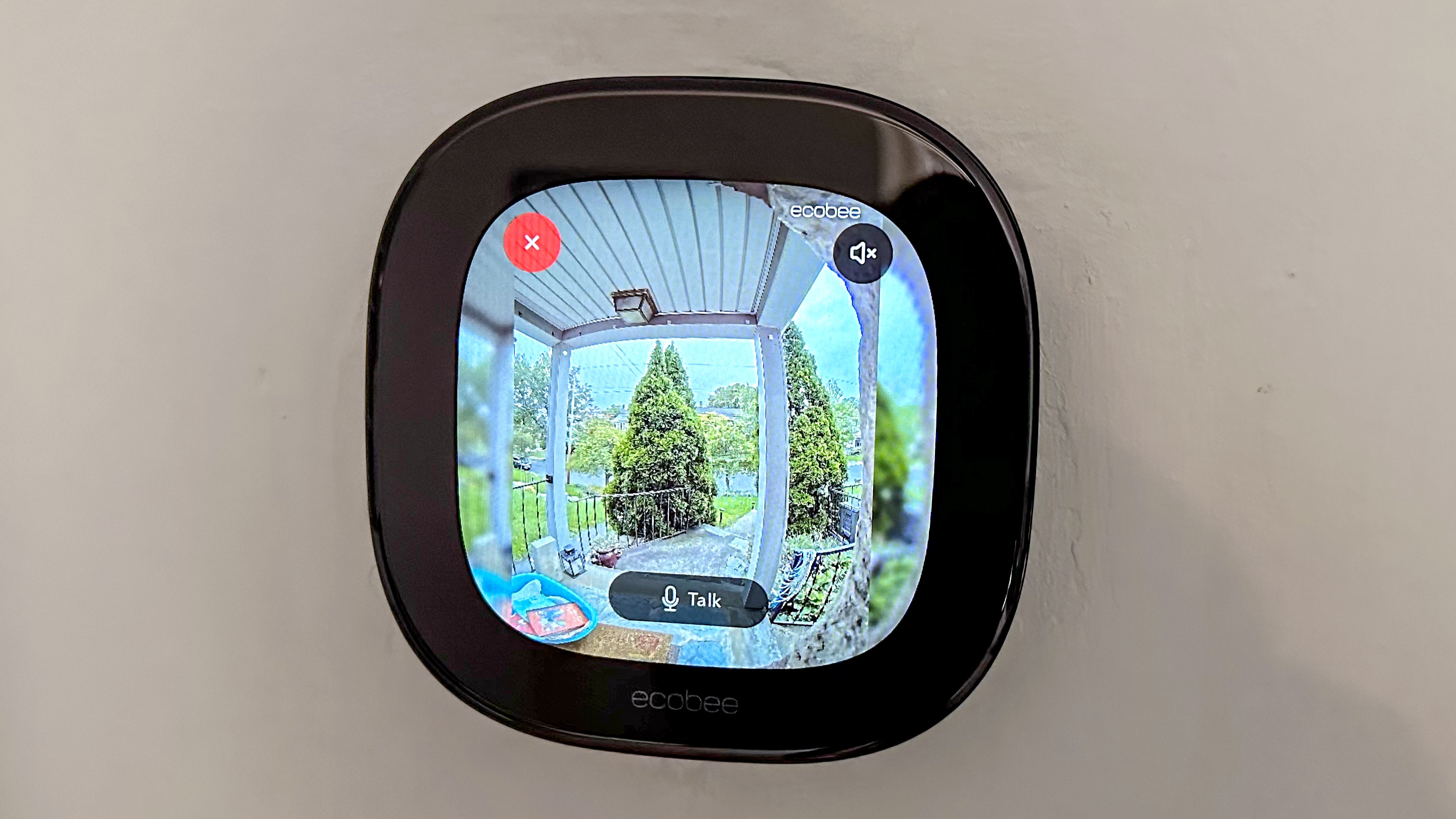 This is what a live feed from the Ecobee smart doorbell camera looks