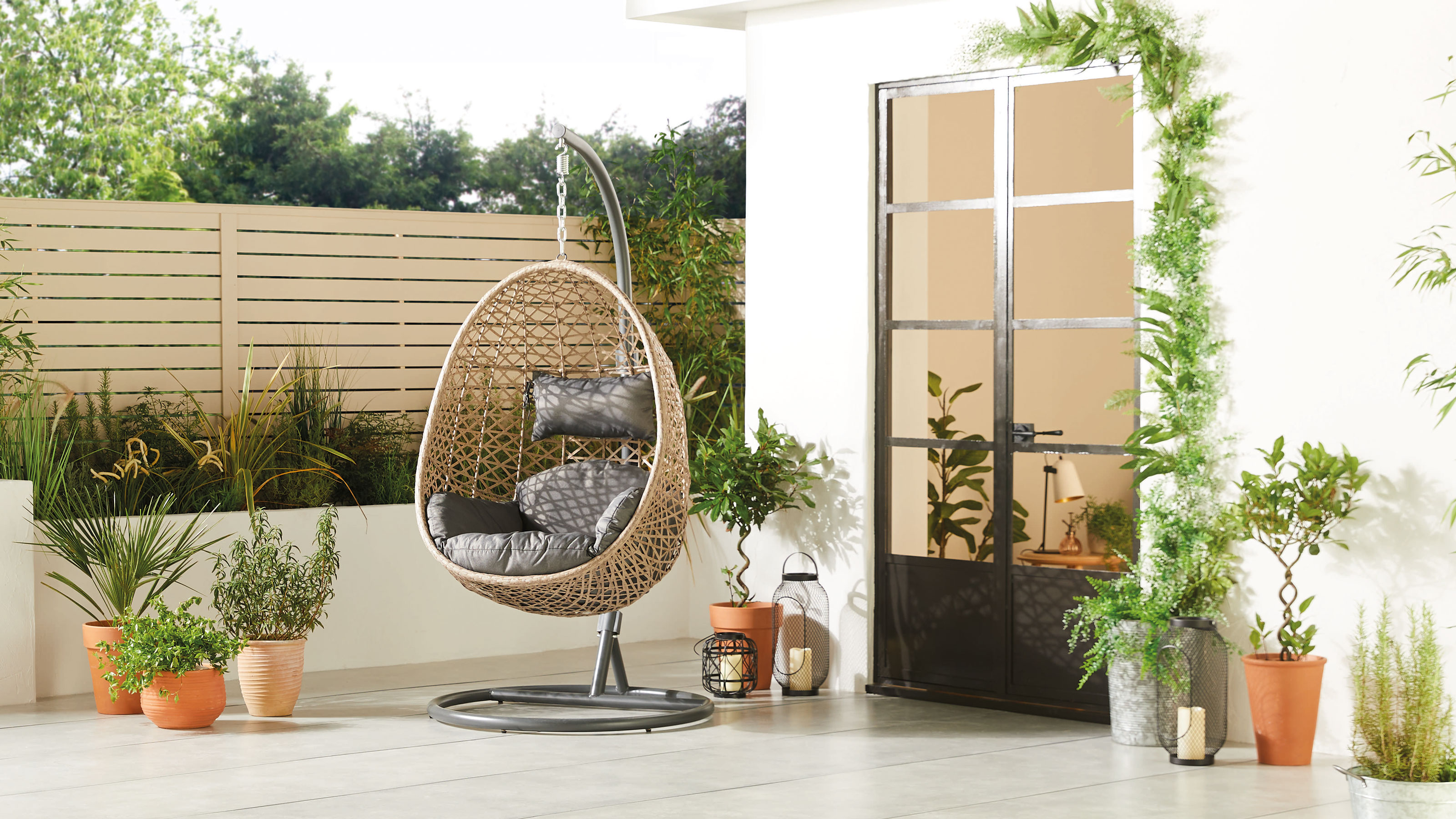 The Aldi hanging egg chair is back in stock this weekend Gardeningetc