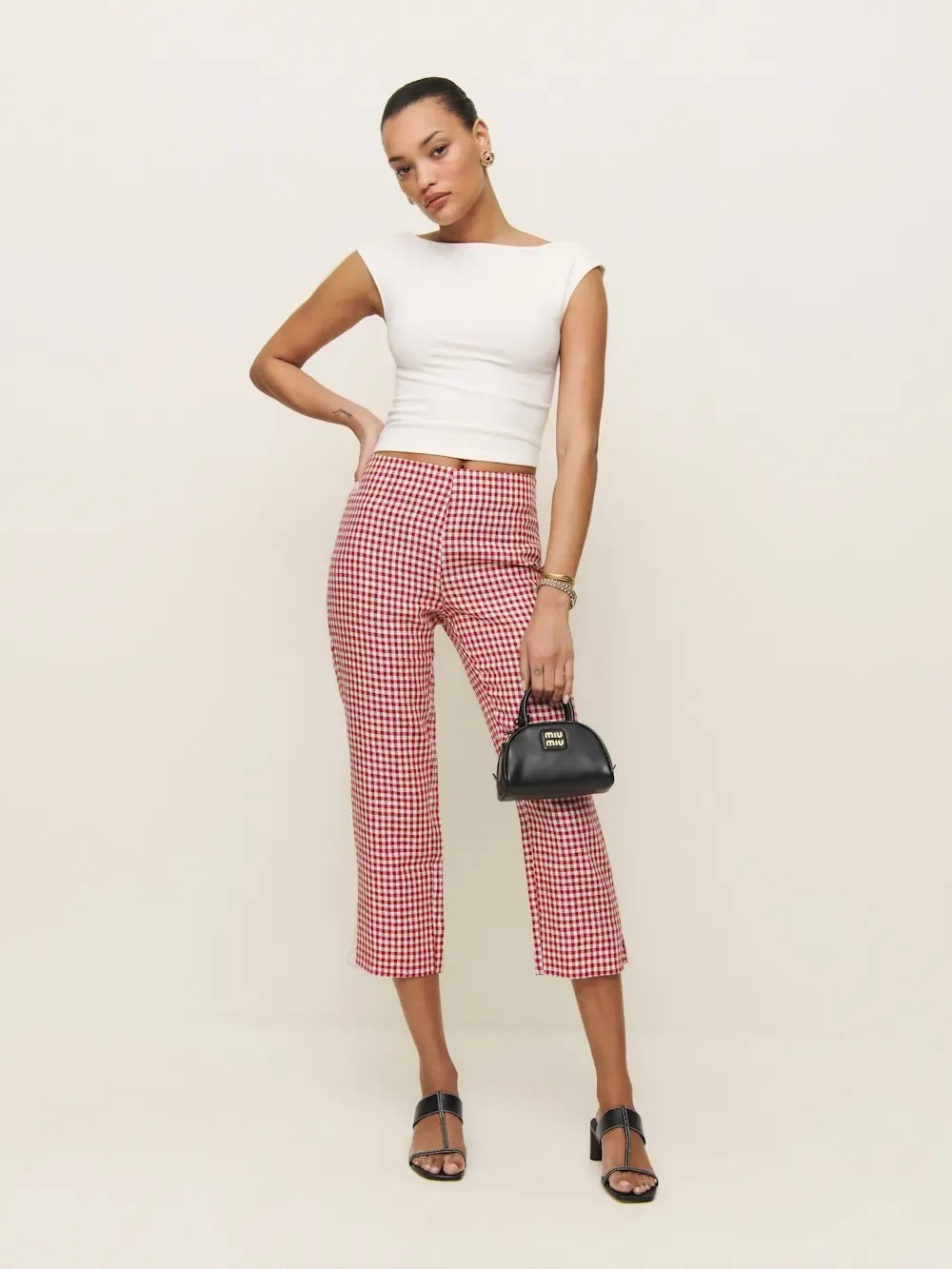Petra Linen Low Rise Pedal Pusher Pant
