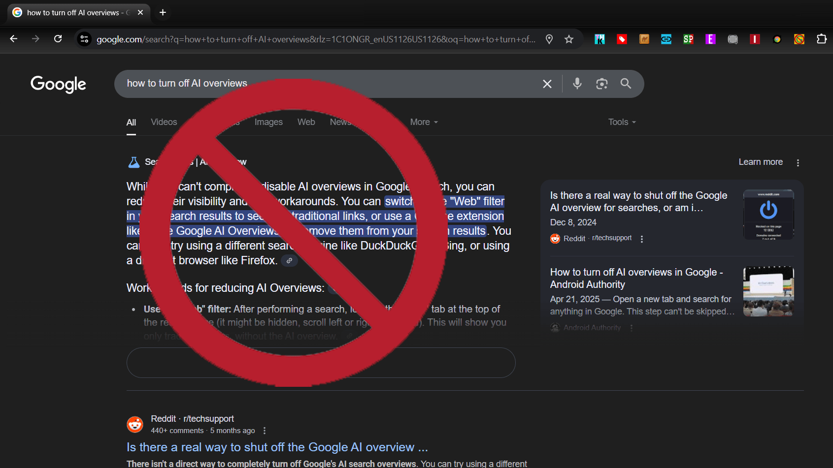 Bye Bye, AI How to block Google's annoying, “raging trash fire” AI