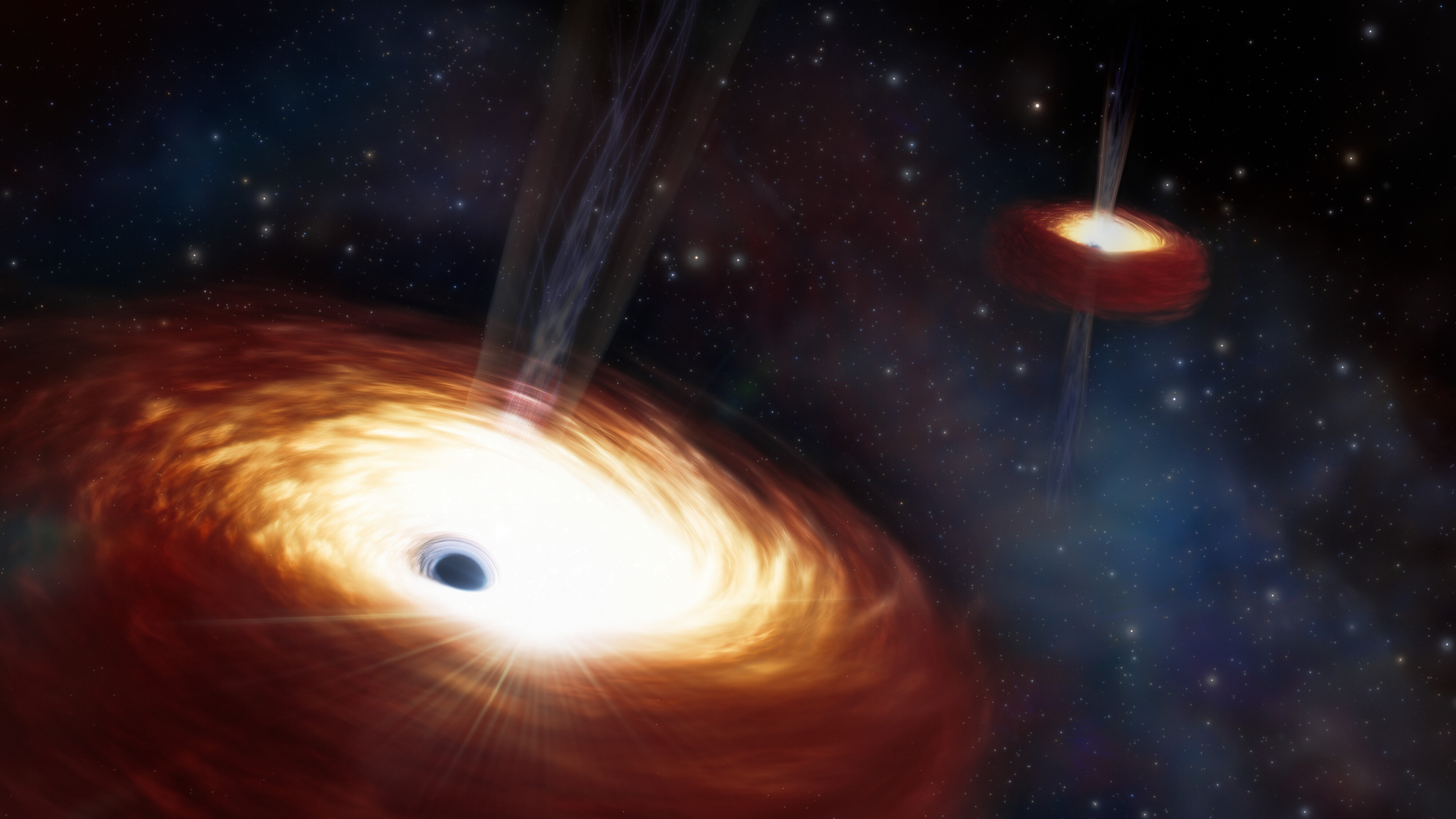 Heaviest pair of black holes ever seen weighs 28 billion times more