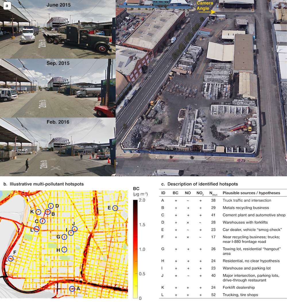 With the map, the researchers could see hotspots of pollution, discern any dramatic changes over short distances and tease out specific locations that had consistently good or bad air quality over a long period of time.