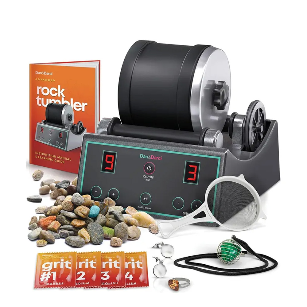 Dan&amp;Darci Advanced Professional Rock Tumbler on a white background