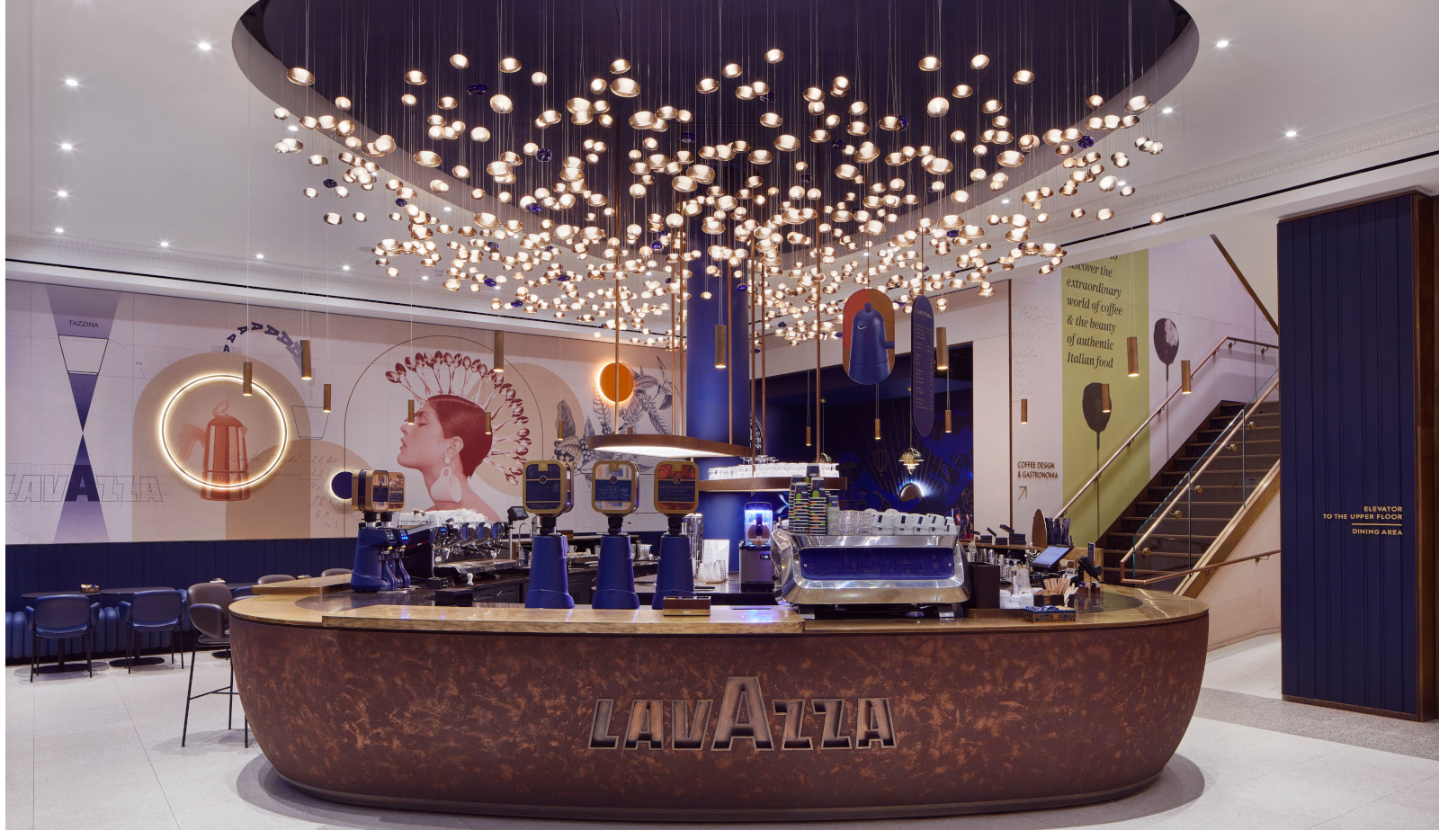 London’s new Lavazza flagship store blends coffee,…