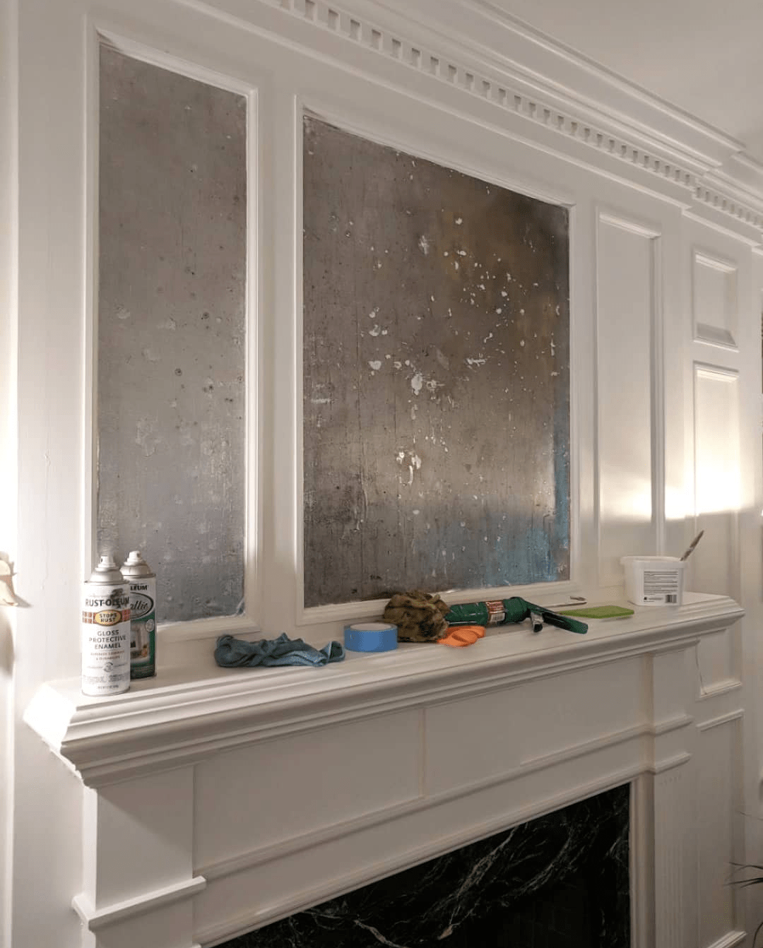 DIY faux antique mirrors with this clever (and inexpensive) technique