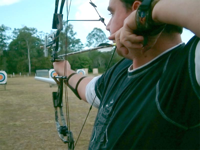 Archer with bow and arrow