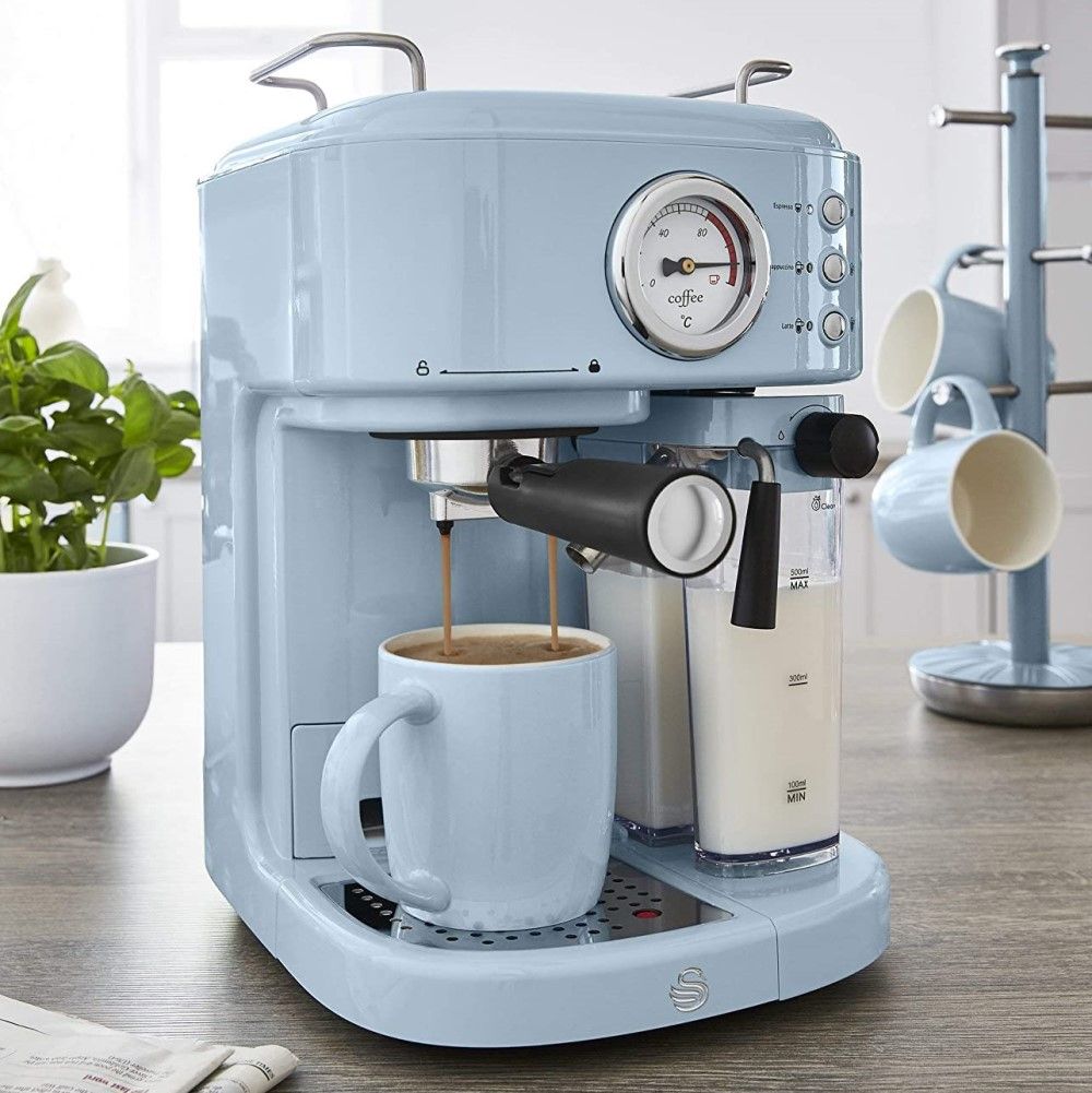 Swan Retro One Touch Espresso Machine review for vintage style coffee