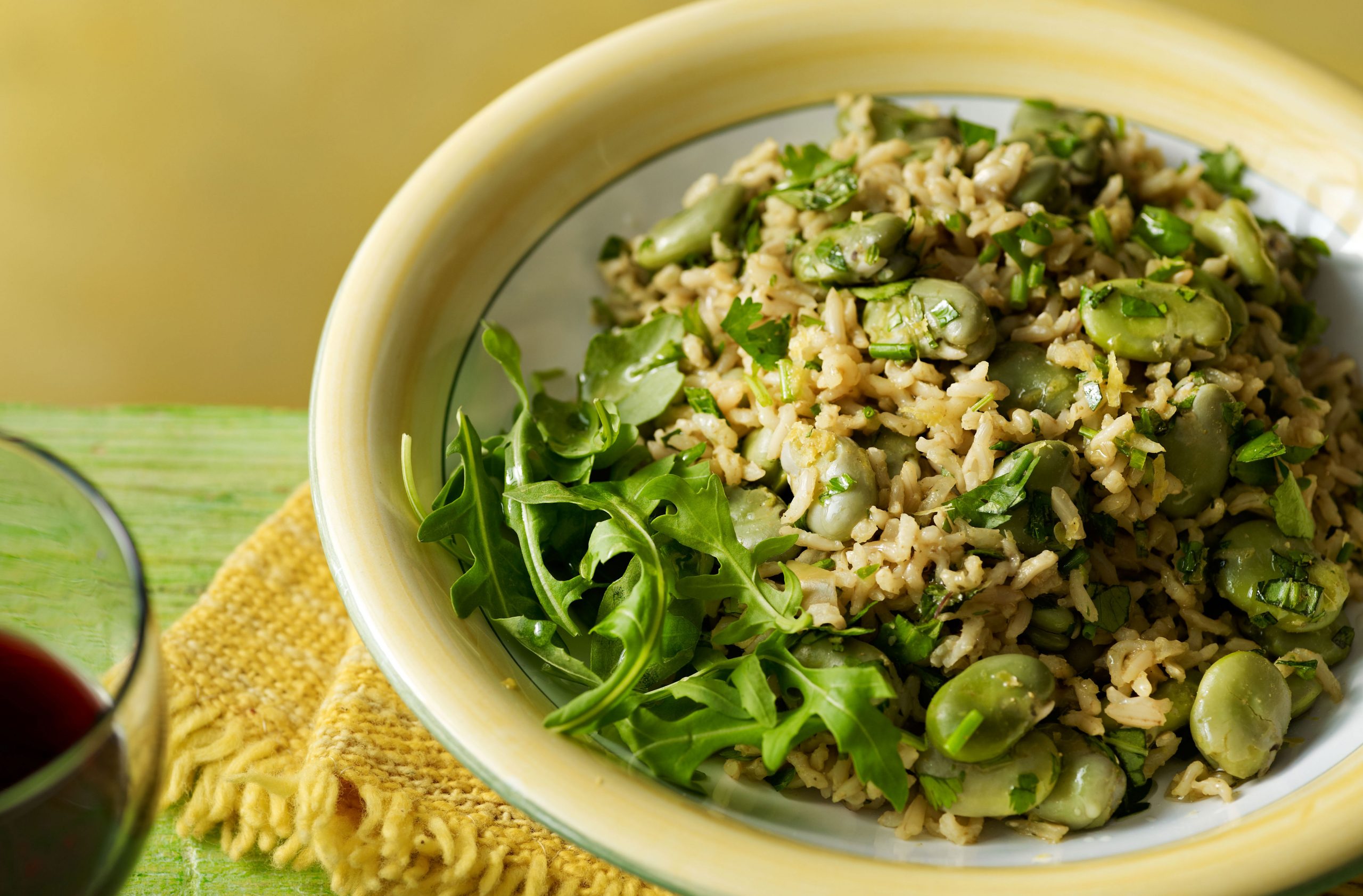 Broad bean and brown rice salad Dinner Recipes GoodtoKnow