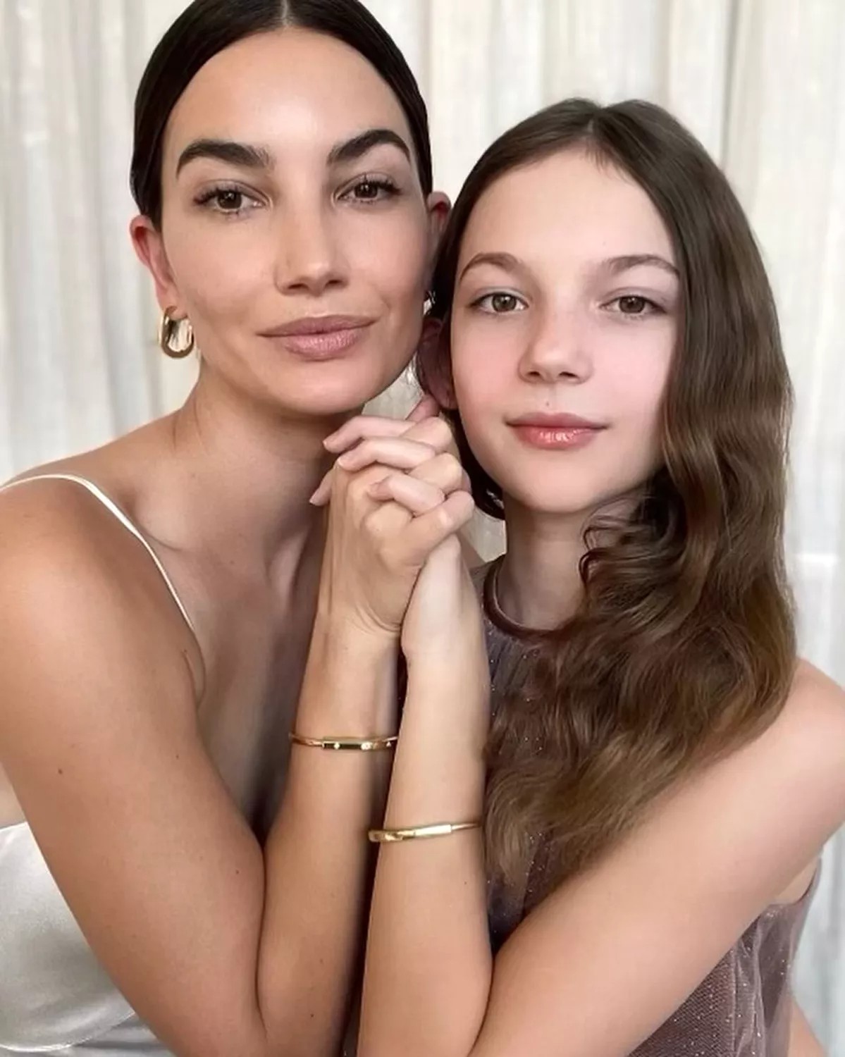 Lily Aldridge and Daughter Dixie Pearl Model Matching Tiffany & Co. in