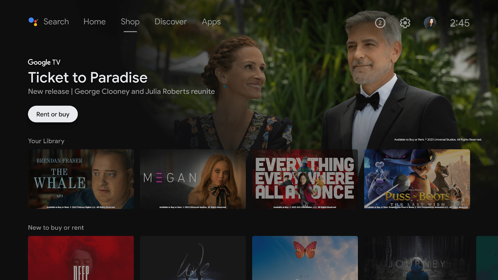 Android TV’s new Shop tab lets you rent and buy movies, just like the