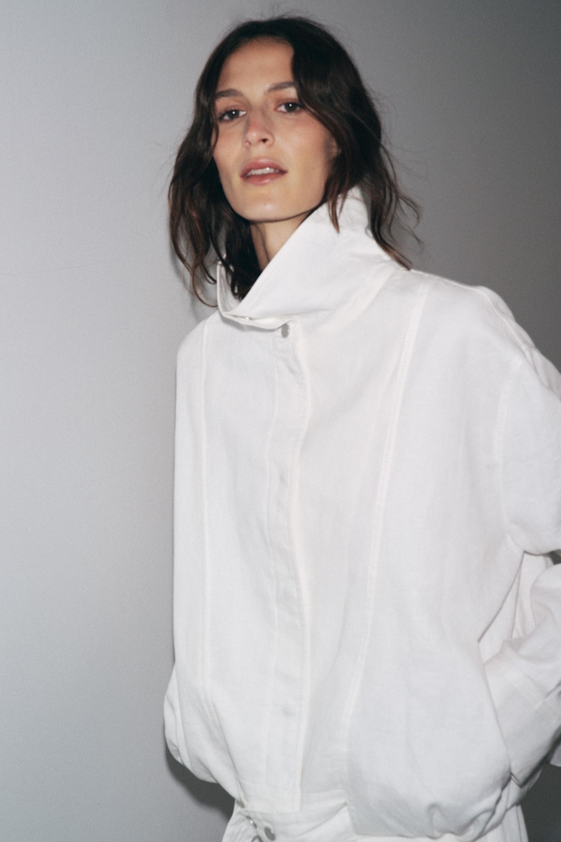 100% Linen Bomber Jacket Zw Collection