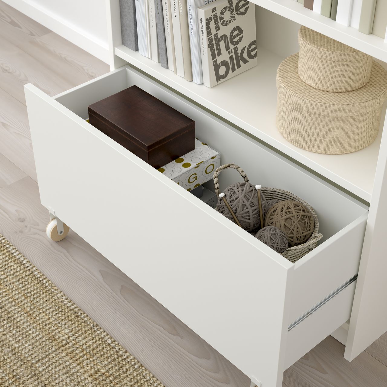 Maximize storage with a new drawer for IKEA's BILLY bookcase Livingetc