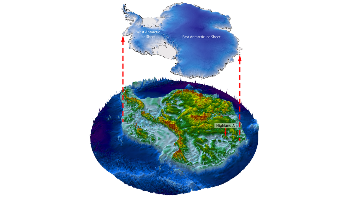 Satellite data reveals ancient landscape preserved beneath East