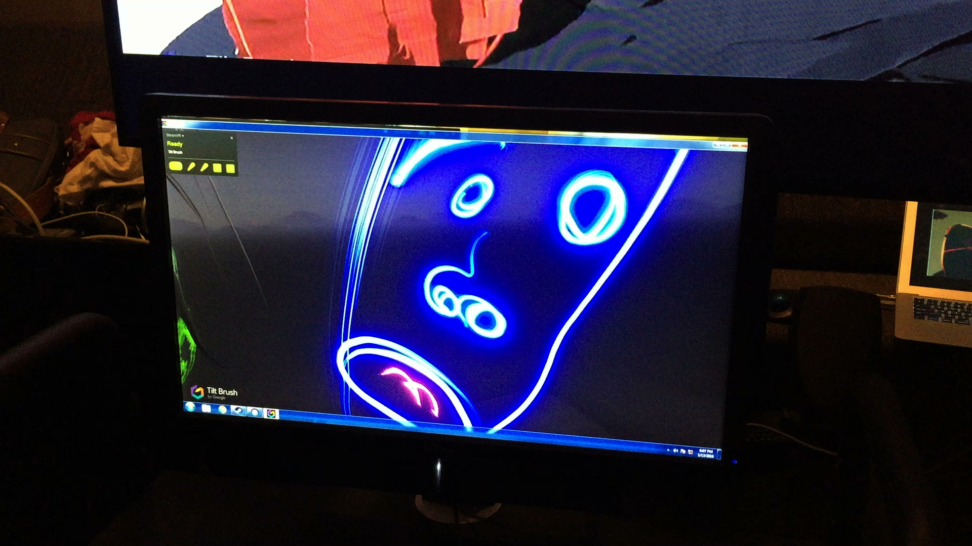 A user-generated virtual “painting” at the #MetDigital event’s “Experiment with Tilt Brush” station.