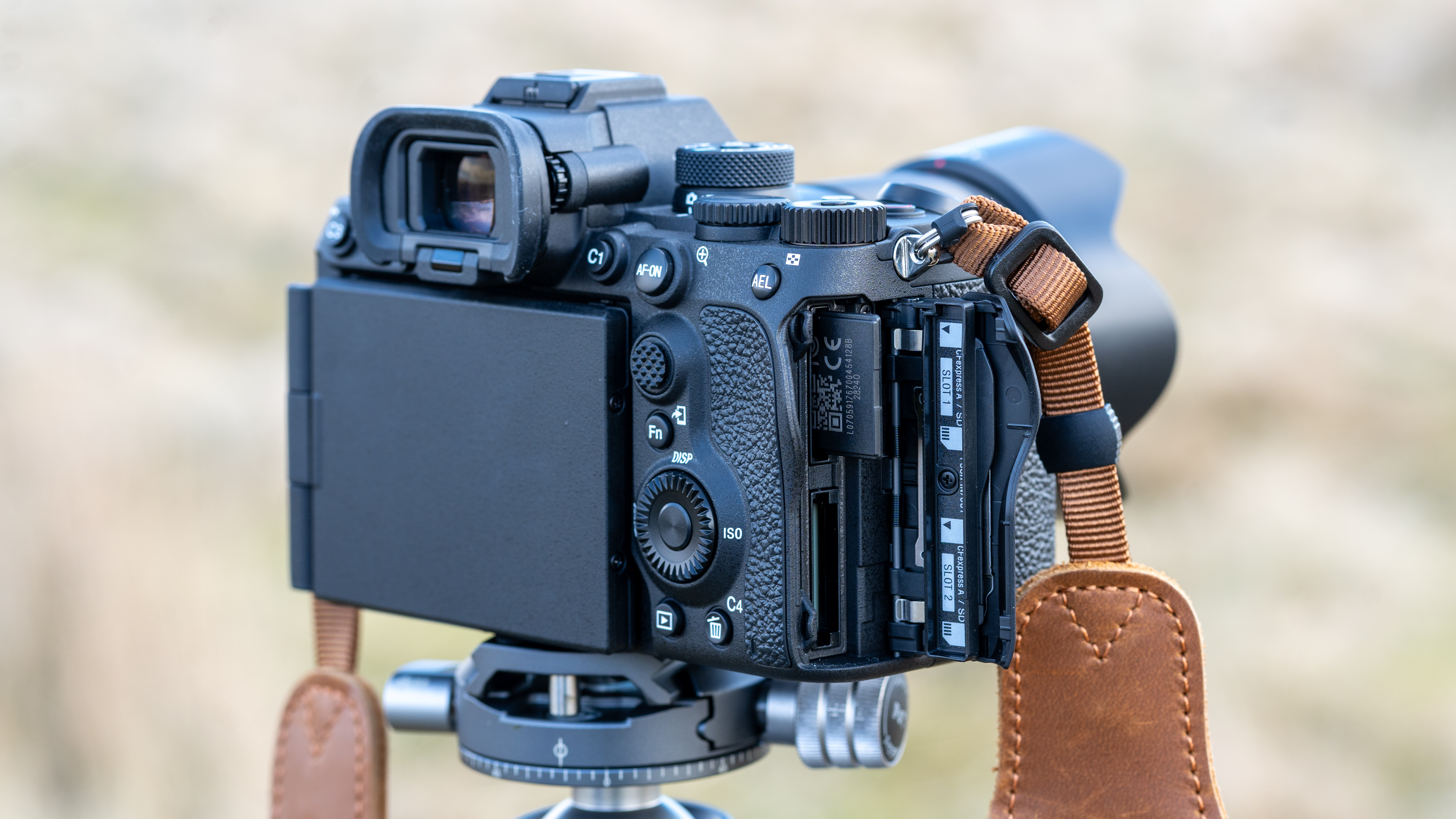 Card slots on the Sony A7R V