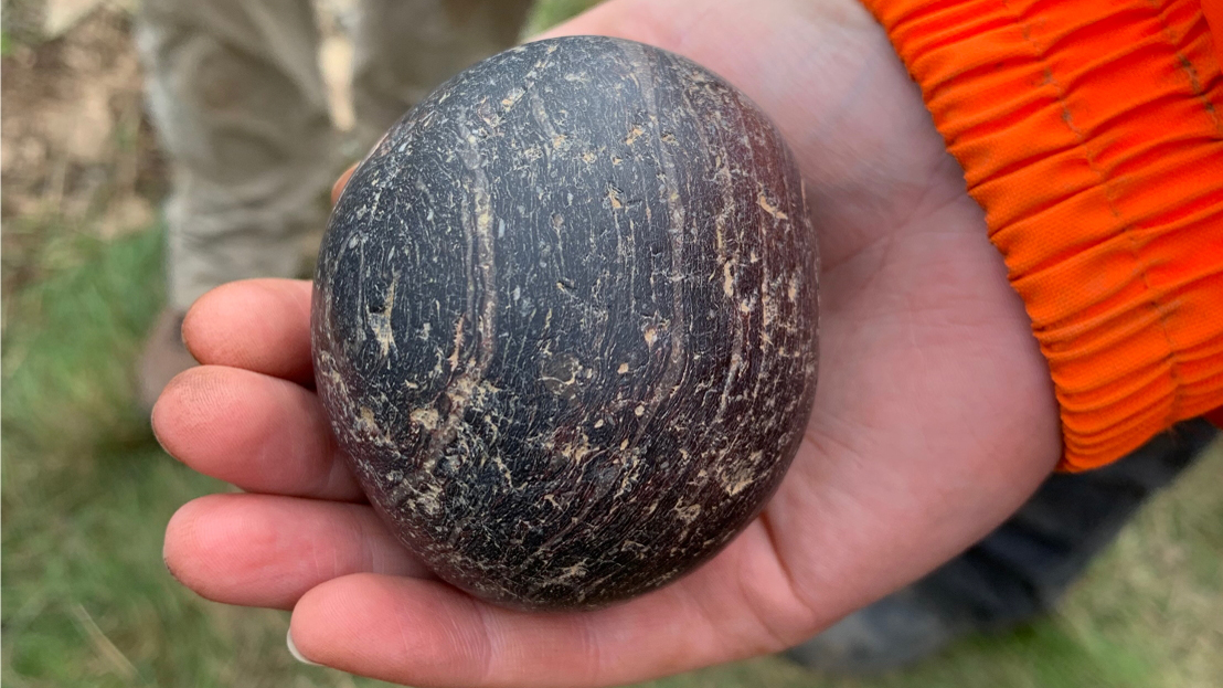 Both polished stone balls were found in different compartments of the and were probably from different burials. They are among the earliest ever found.