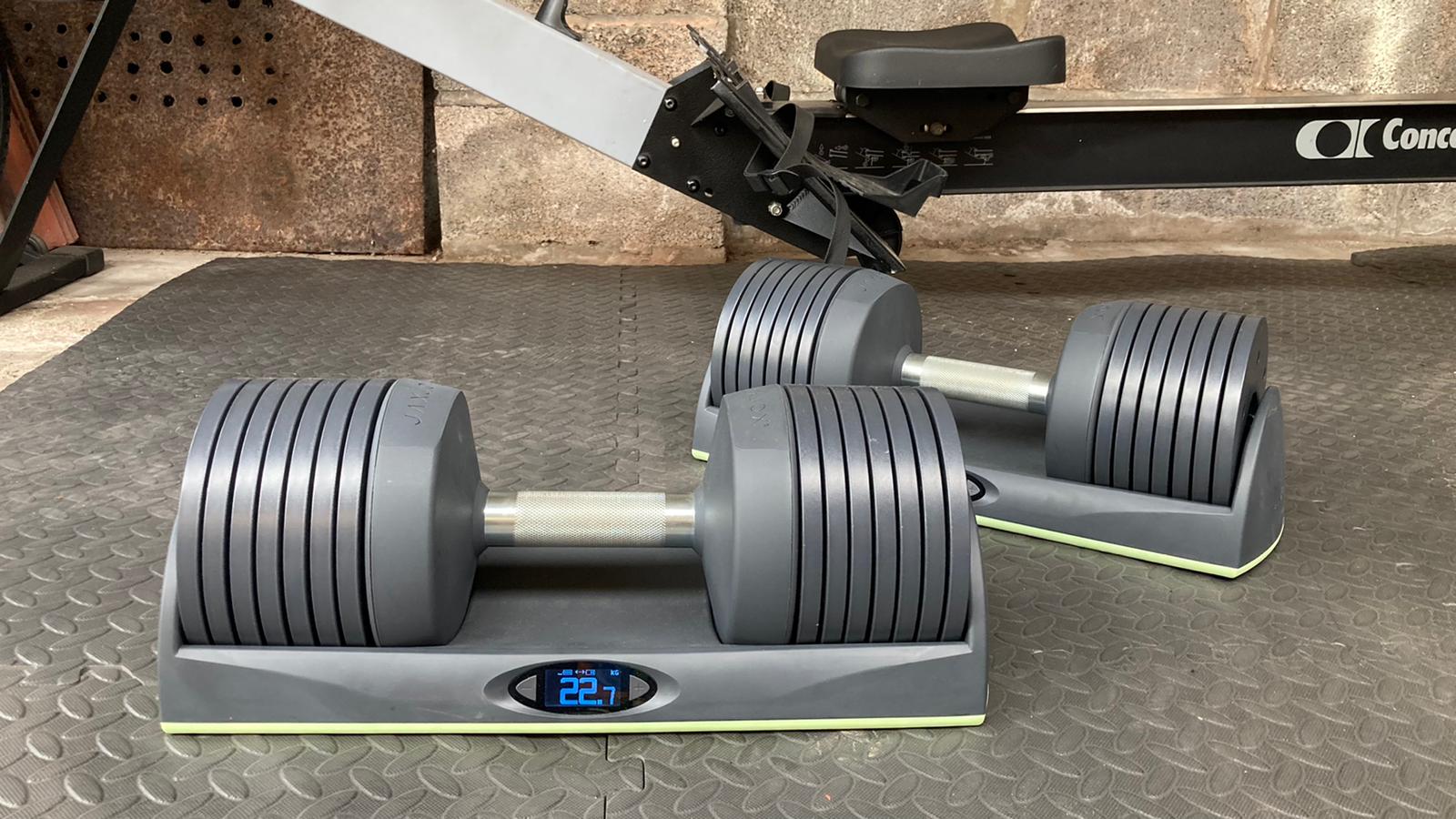 The JaxJox DumbbellConnect adjustable dumbbells