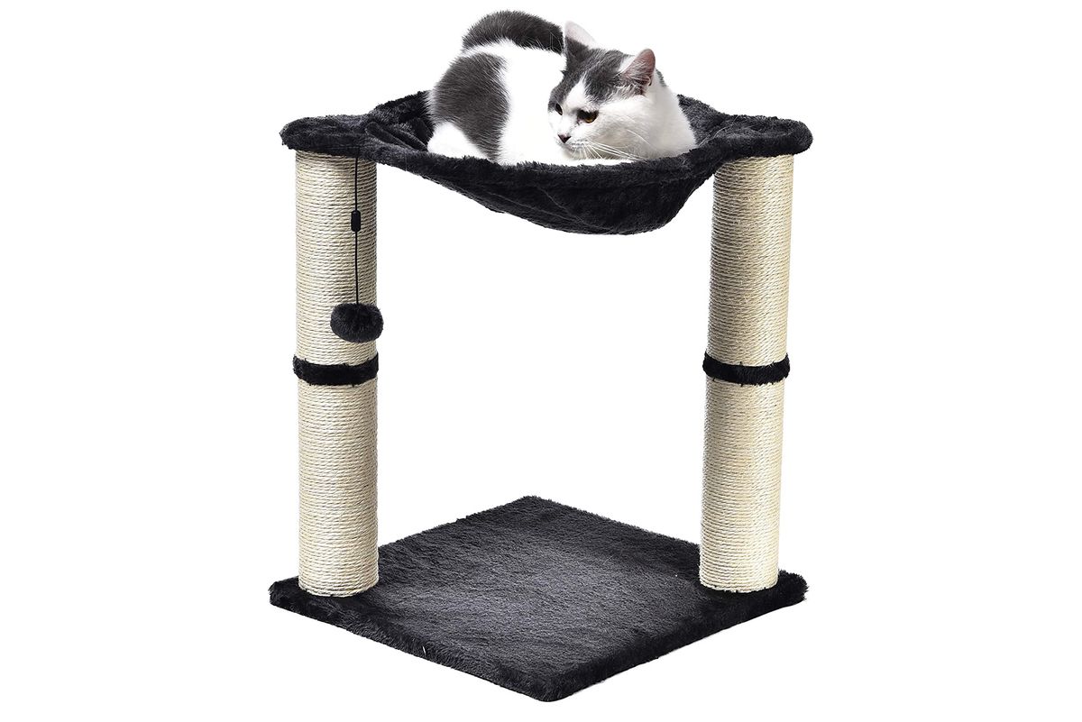 Amazon Basics Cat Condo Tree Tower With Hammock Bed and Scratching Post