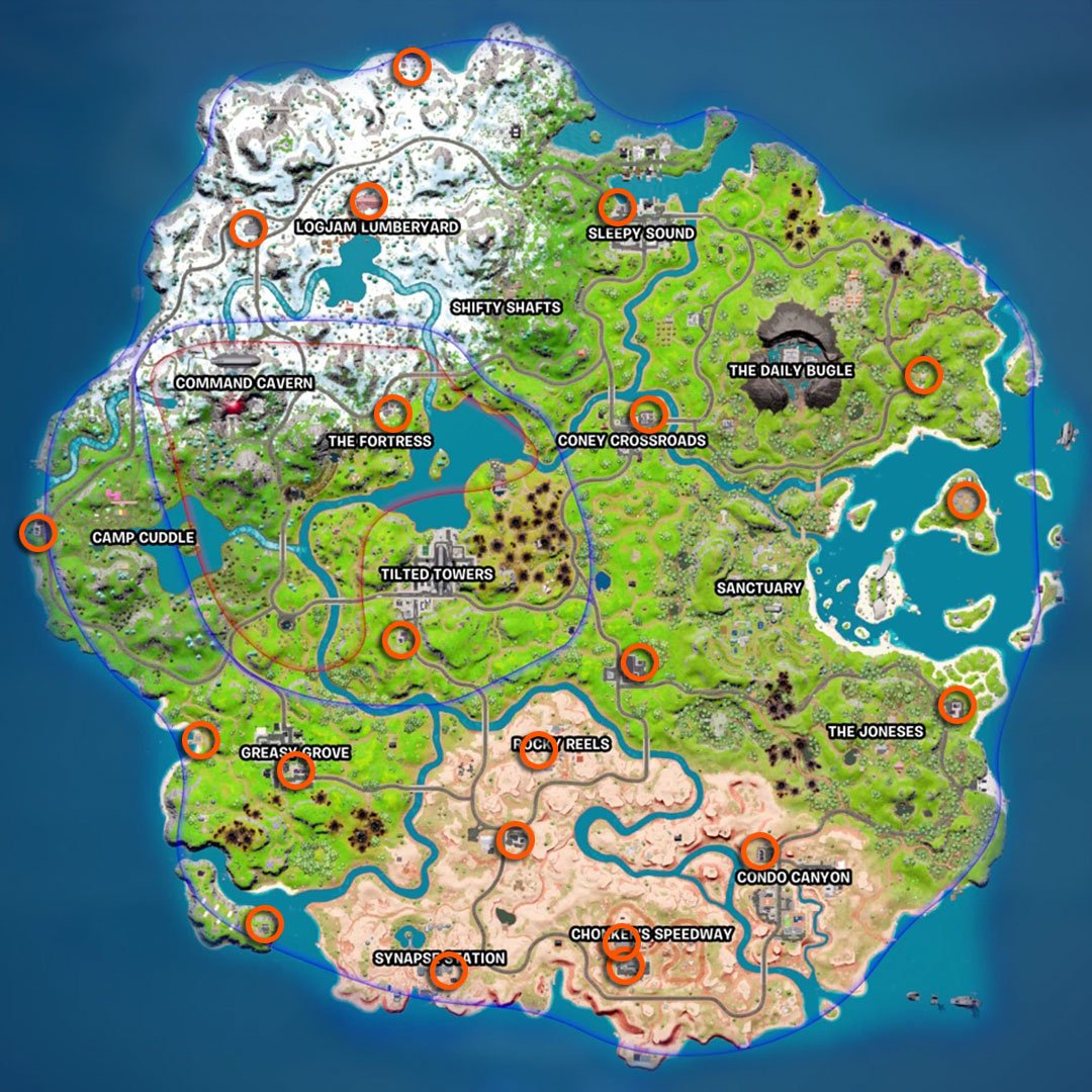 Fortnite Weapon Upgrade Benches locations to improve your guns Phần