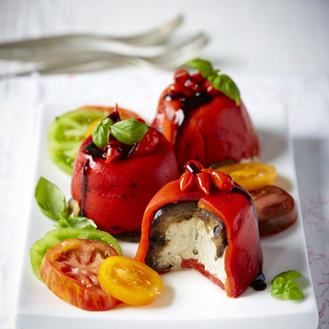 Terrine Recipe With Aubergine, Red Pepper and Blue Cheese Dinner