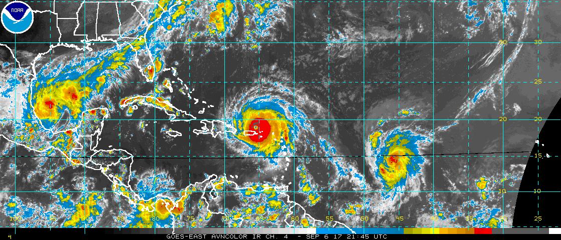 Three hurricanes are currently roiling the Atlantic &ndash; Hurricane Irma, Hurricane Jose and Hurricane Katia.