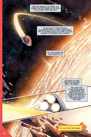 una página de cómic de ciencia ficción