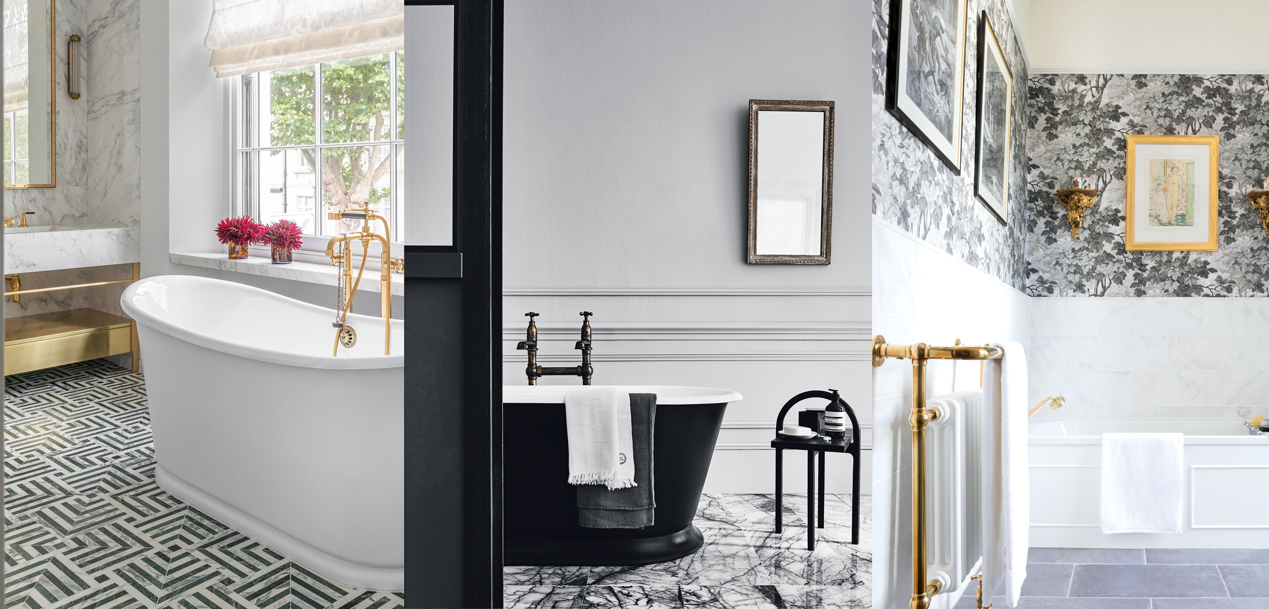 Black and white bathroom ideas 10 monochrome schemes Homes & Gardens