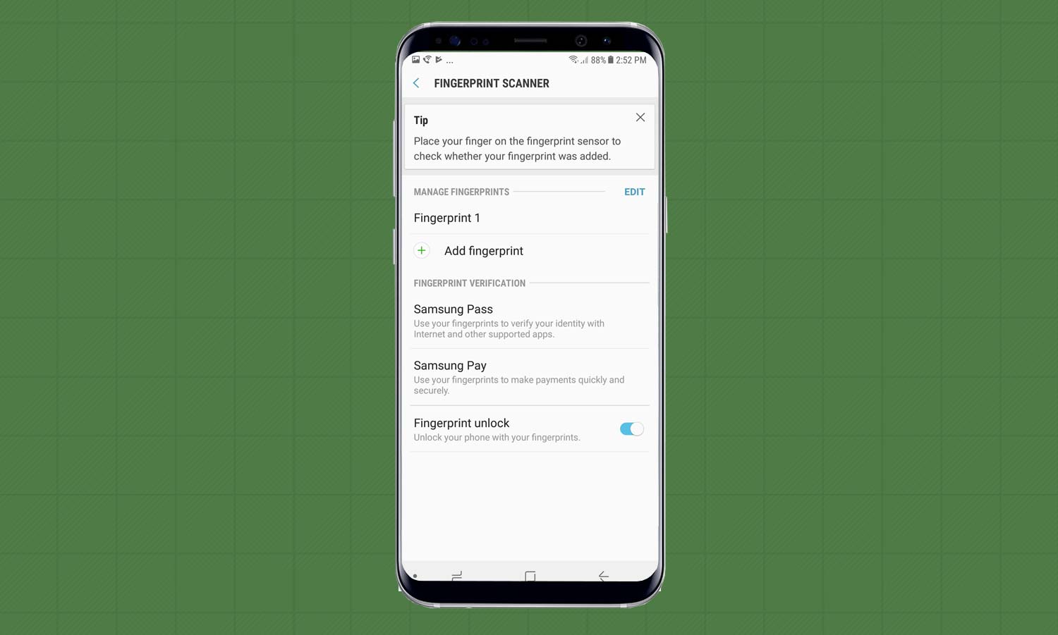 How to Set Up the Galaxy Note 8's Fingerprint Sensor Tom