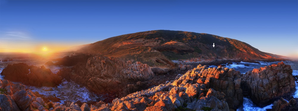 Blombos Cave in South Africa contains 100,000-year-old artifacts