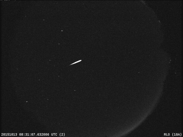 An Orionid meteor captured in 2015.