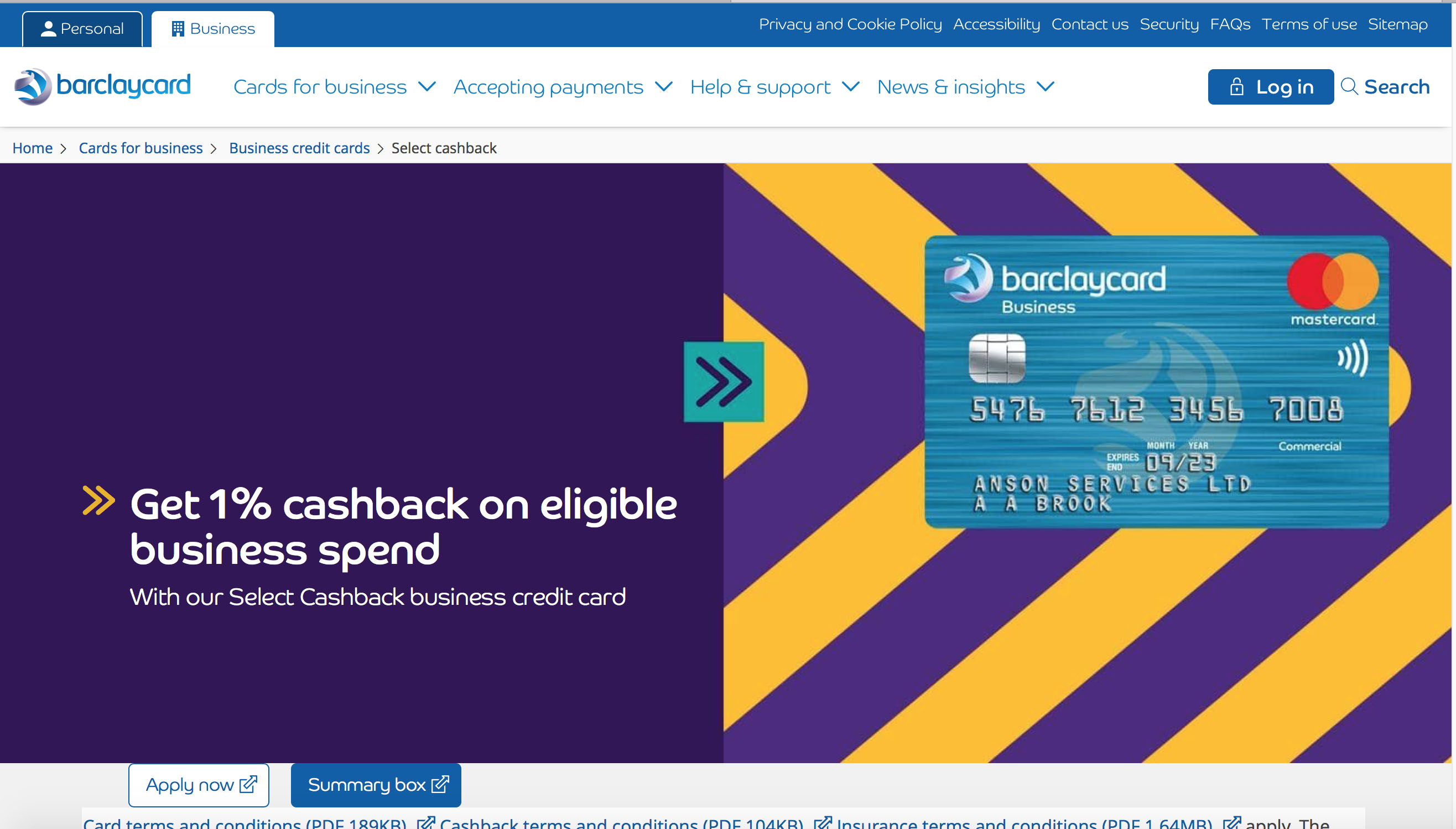 Barclaycard offers new cashback business credit card for UK SMEs