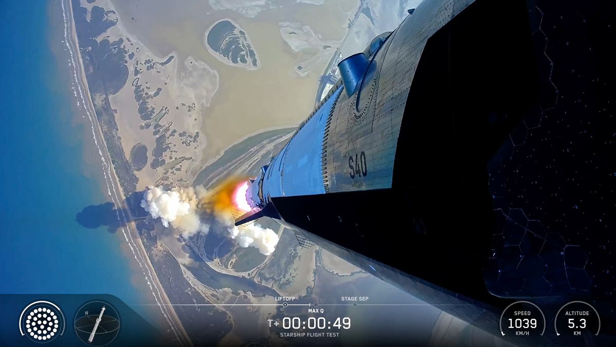 SpaceX Starship se lanza desde Starbase, Texas.