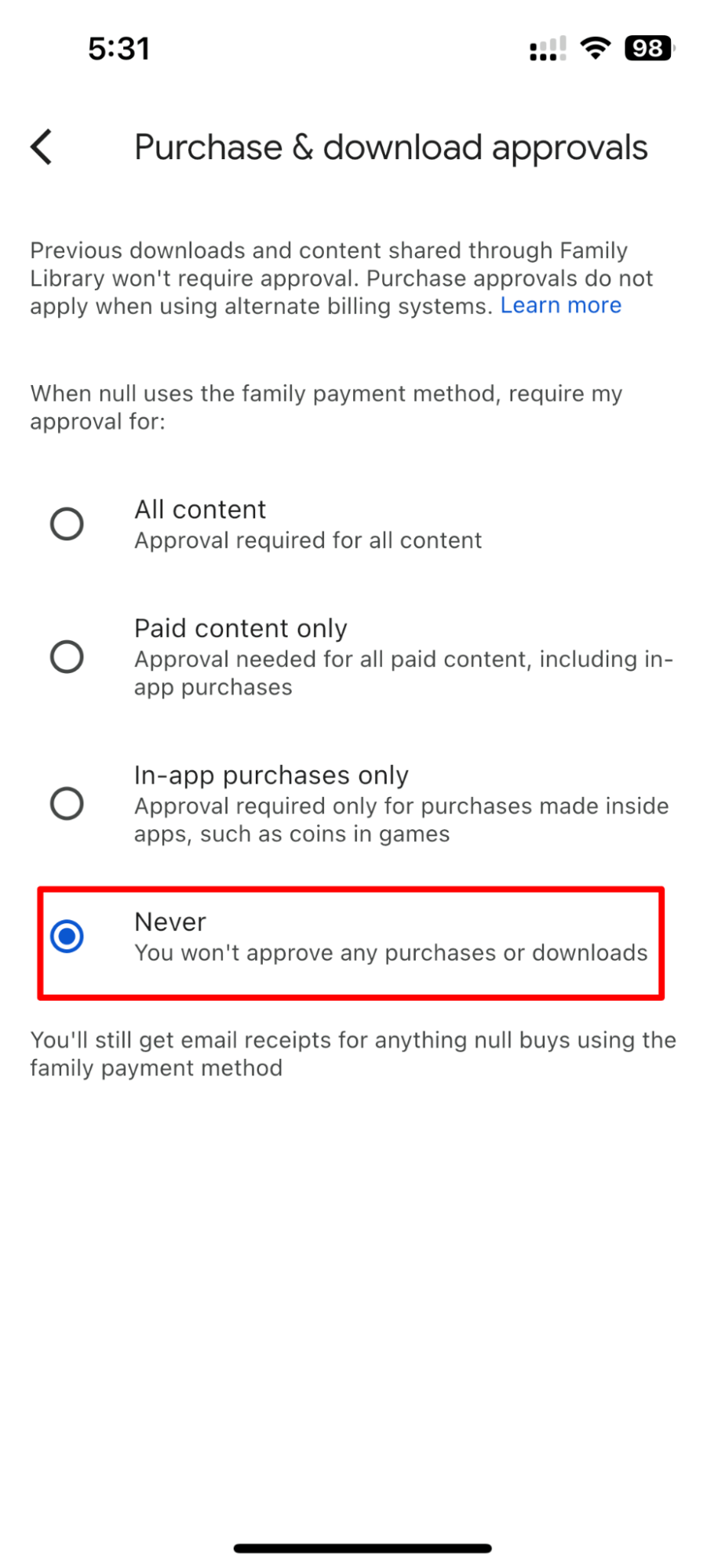 How to delete parental controls
