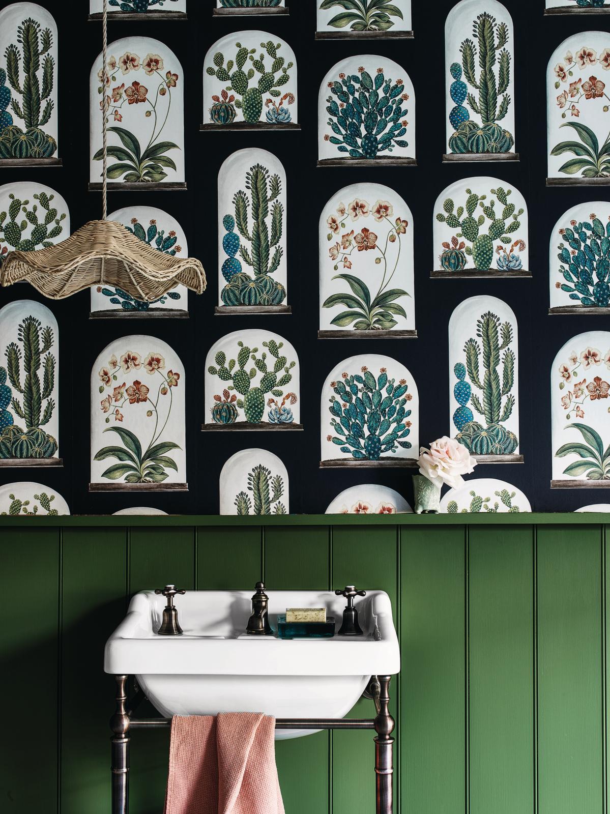 How to hang bathroom wallpaper Livingetc