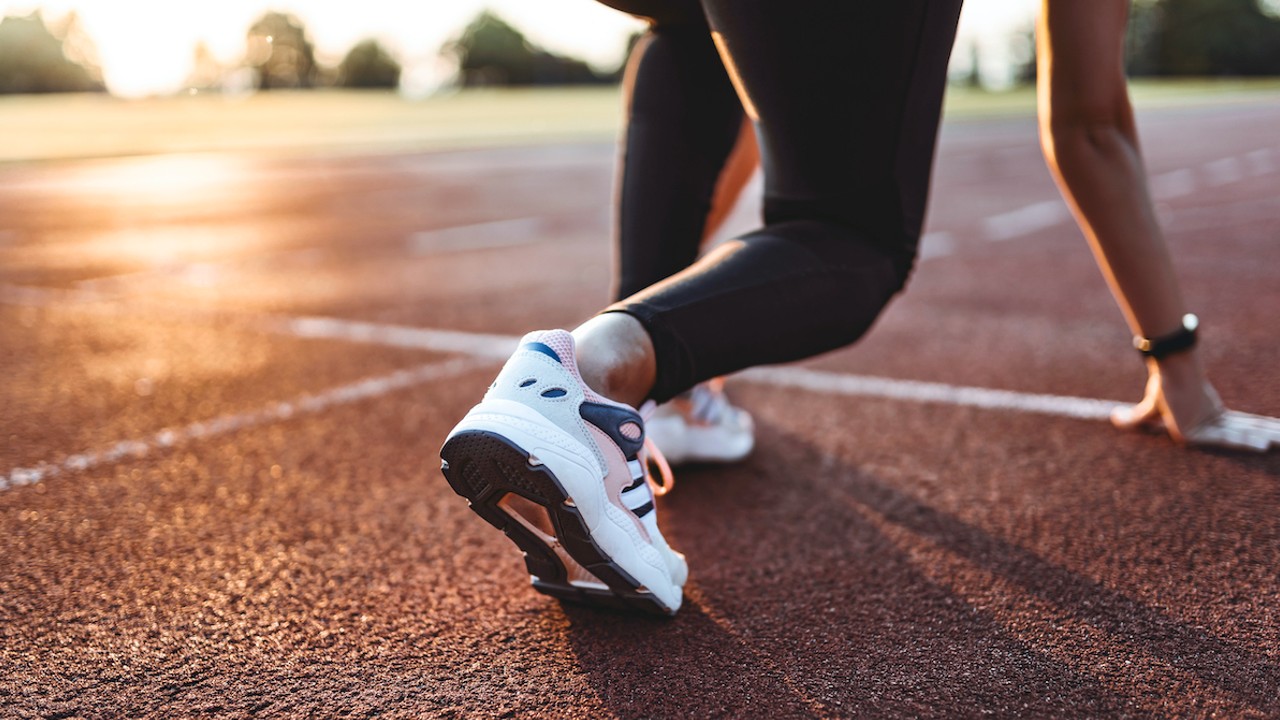 Runner at starting line