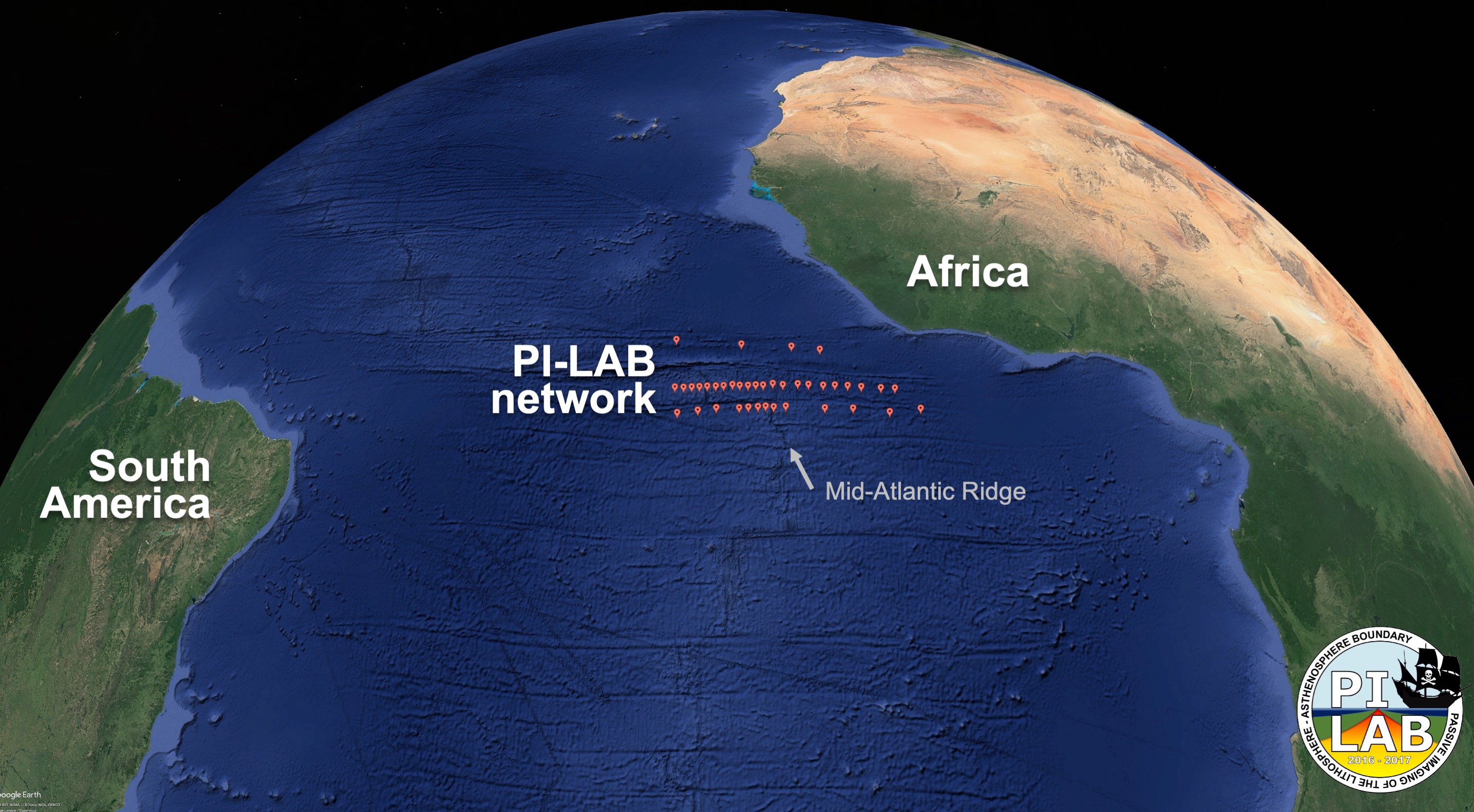 39 seismometers were places across a span of hundreds of miles on the Mid-Atlantic Ridge.