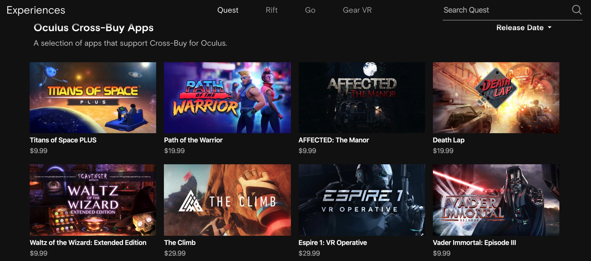 Does the Oculus Quest support cross purchasing? Android Central