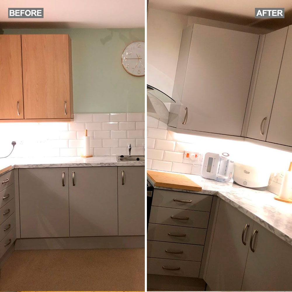 Kitchen Vinyl Wrap Before And After atelieryuwa.ciao.jp