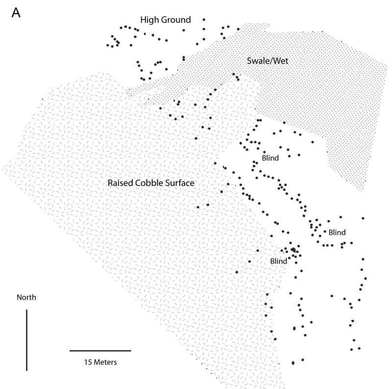 topography of ancient hunting site beneath lake huron.