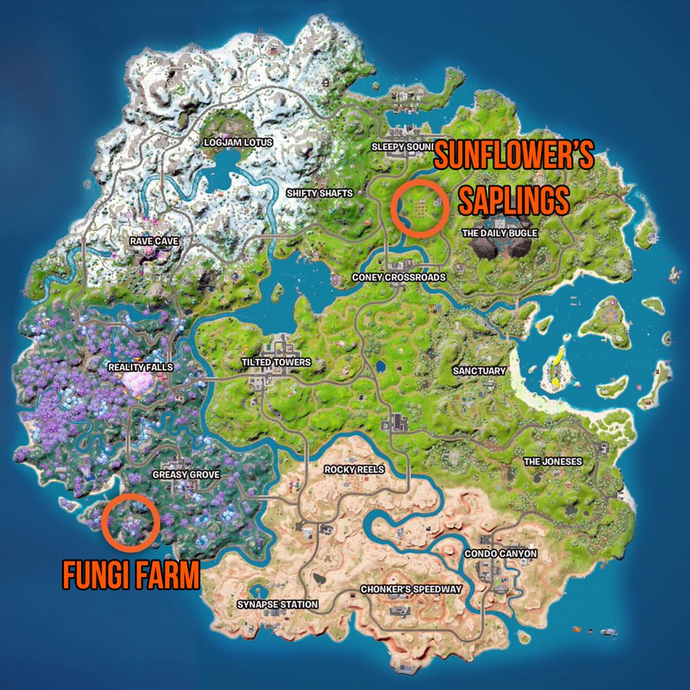 Where to find Fortnite Sunflower’s Saplings and Fungi Farm GamesRadar+