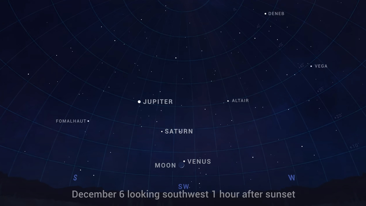 Watch the moon shine near Venus tonight on its way toward Saturn and